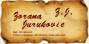 Zorana Juruković vizit kartica